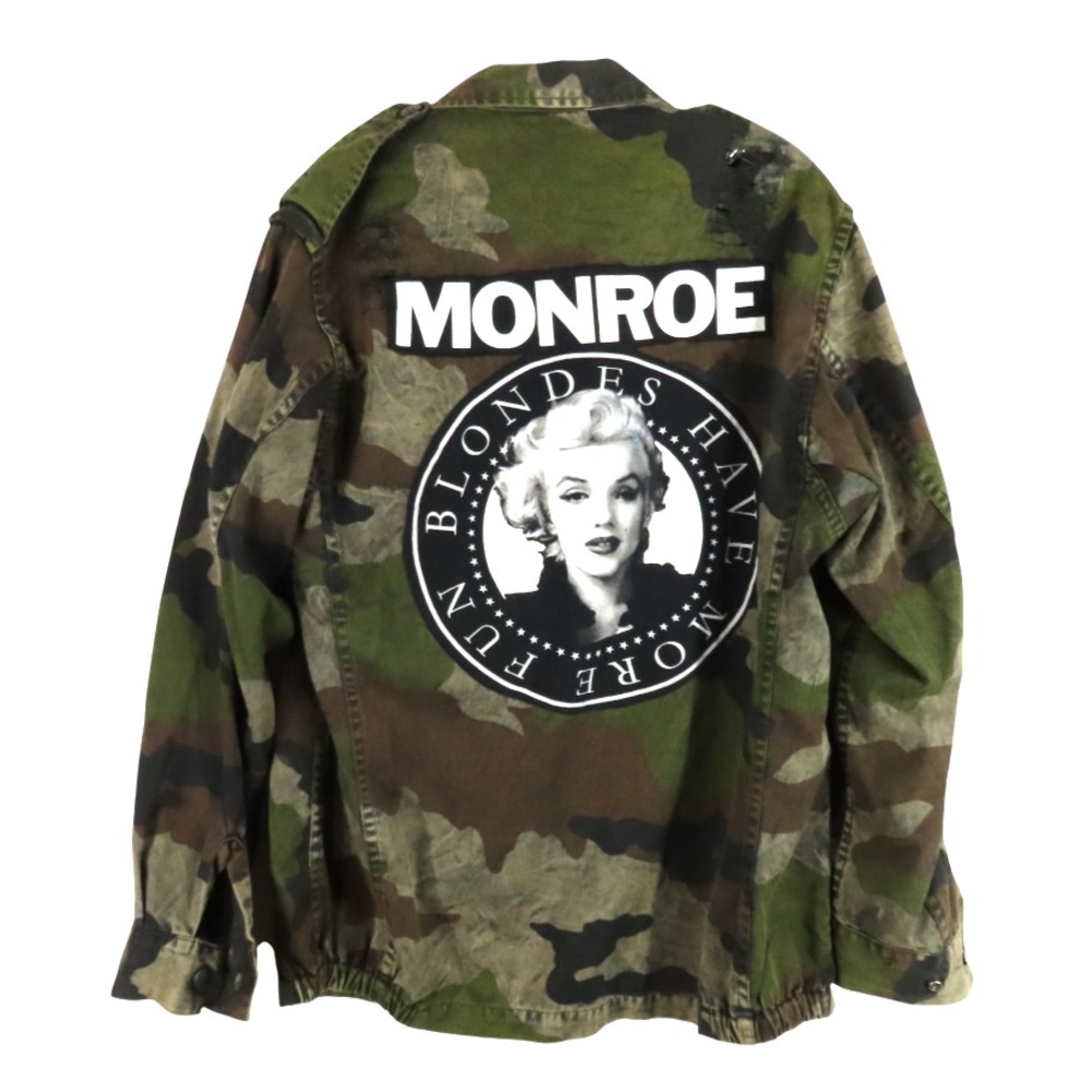 TRENDY & TIPSY Camo Button-Up Shirt Top MARILYN Blondes Have More Fun Monroe M/L